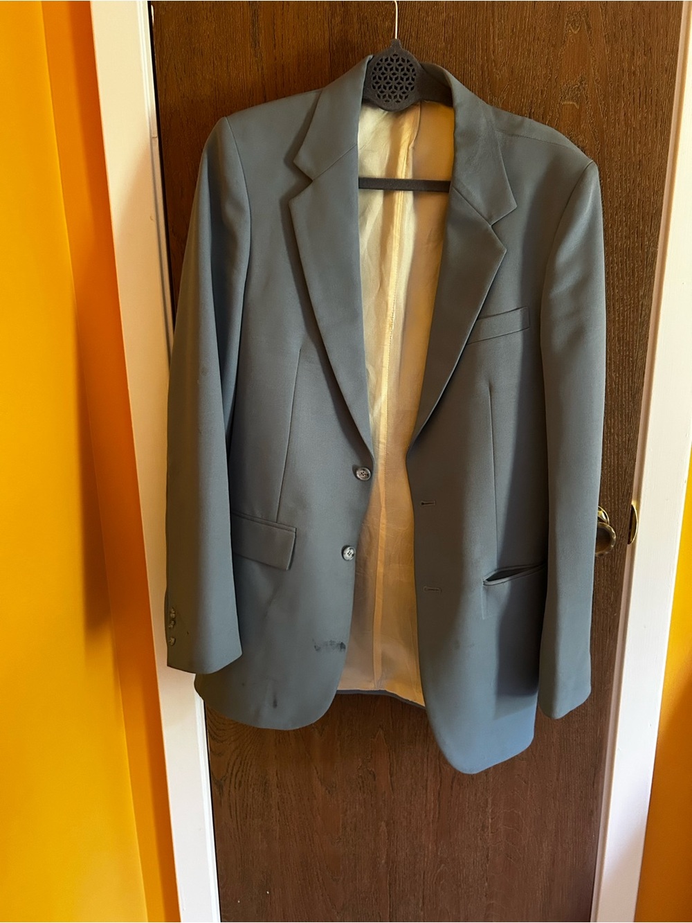 Authentic vintage Men's Classic Gray-blue Single-Breasted Blazer